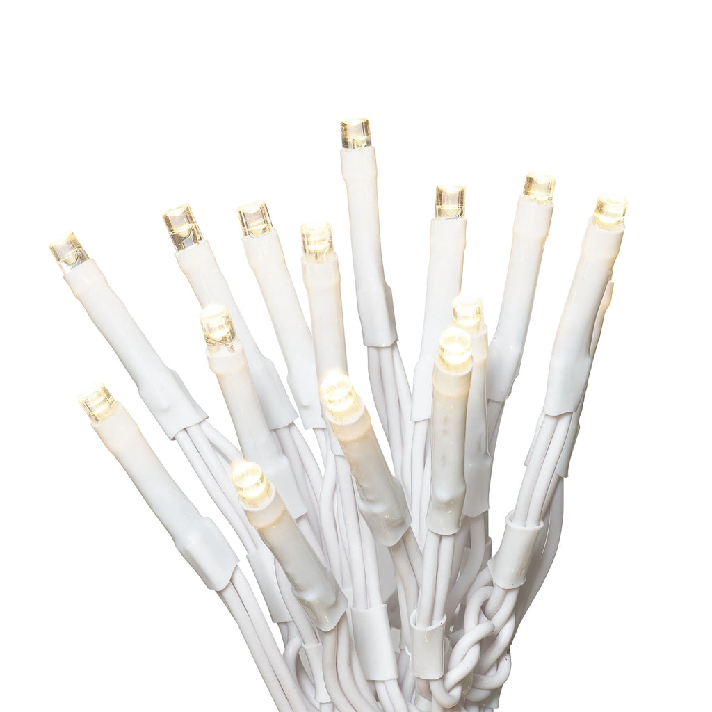 Indoor/Outdoor 200-Count LED 8-Function Micro Christmas Garland Lights, Warm White, White Wire, 9', by Holiday Time