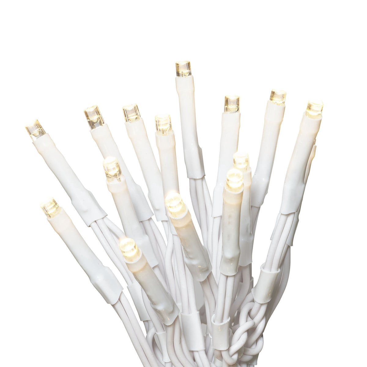 Indoor/Outdoor 200-Count LED 8-Function Micro Christmas Garland Lights, Warm White, White Wire, 9', by Holiday Time