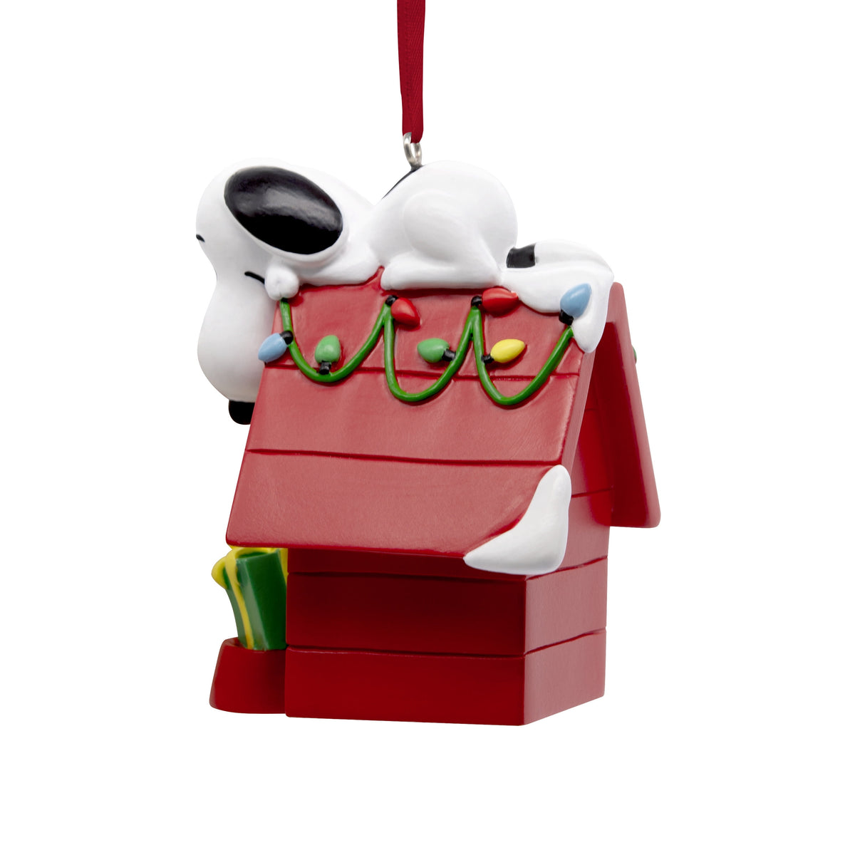 Hallmark Christmas Ornament (Peanuts Snoopy on Holiday Doghouse) , 1 Count