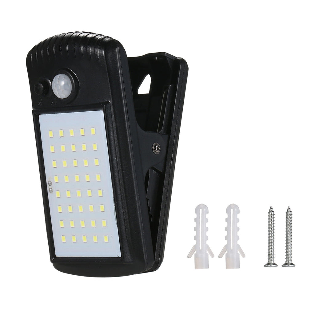 Gnmfd Solar Clip Lights Outdoor Motion Sensor LED Solar Security Lights Wireless IP65 Garden, Fence, Patio, Porch, Yard, Pathway, Energy Saving Auto On Off Lighting