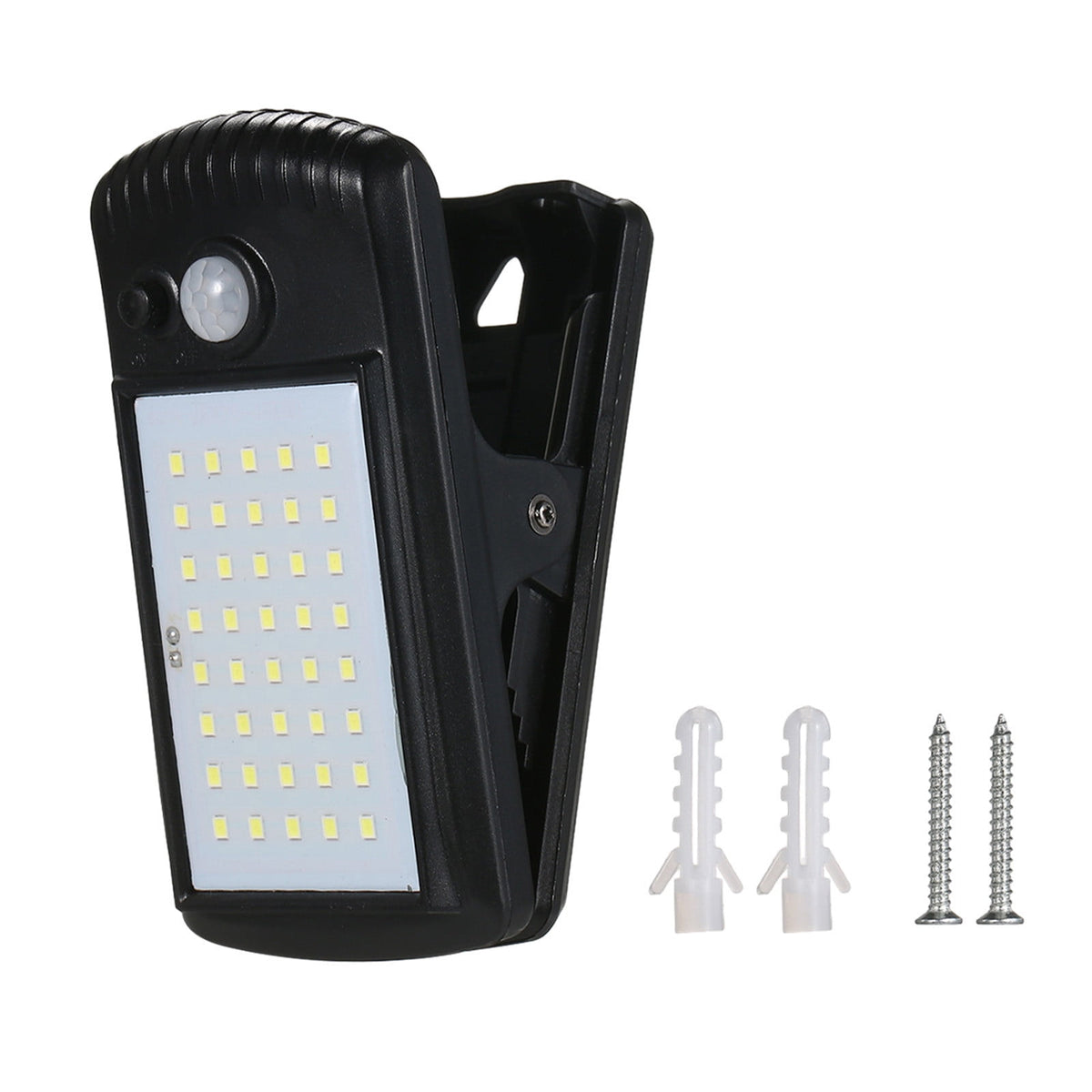 Gnmfd Solar Clip Lights Outdoor Motion Sensor LED Solar Security Lights Wireless IP65 Garden, Fence, Patio, Porch, Yard, Pathway, Energy Saving Auto On Off Lighting