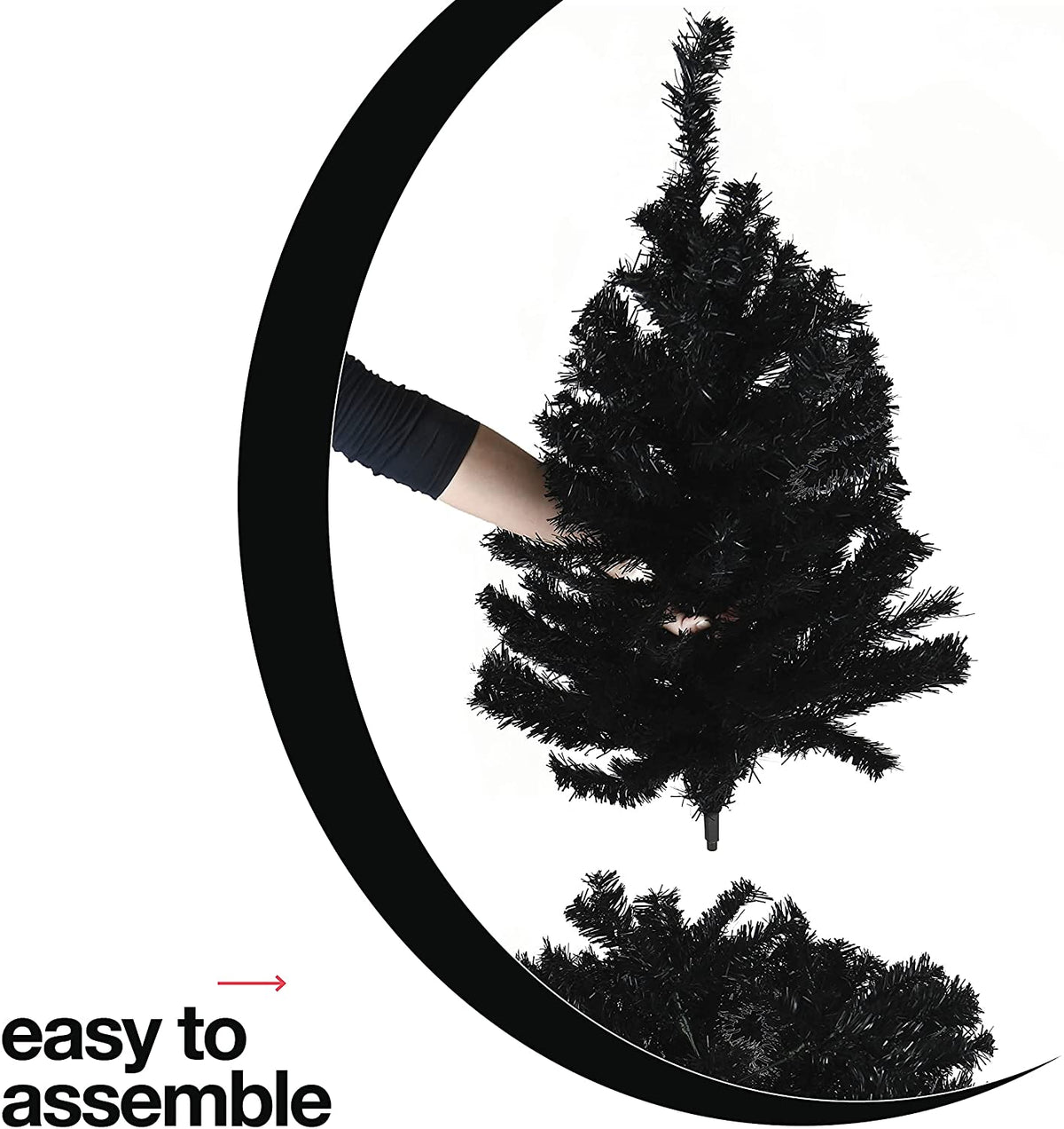 Prextex Christmas Tree Fully Decorated Pre-lit 6 Ft Pull Up Pop Up Out of Box Ready Minimal Assembly Needed Holiday Decorations w/ 350 Warm Lights with Stand