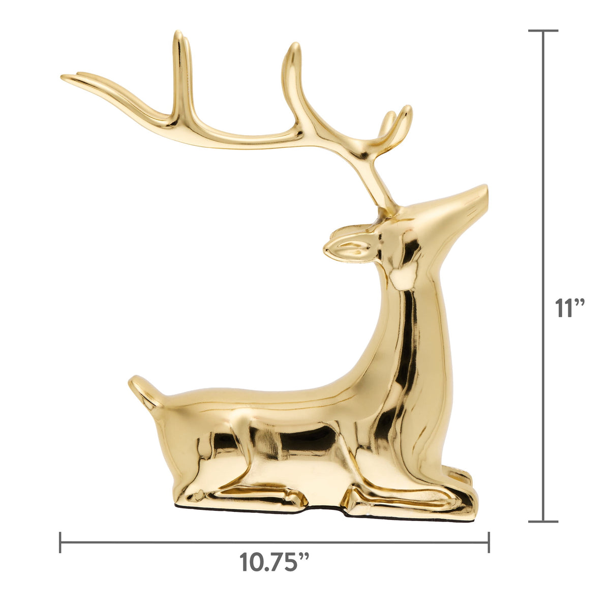 Aluminum Sitting Reindeer Christmas Decoration, Gold, 11", by Holiday Time