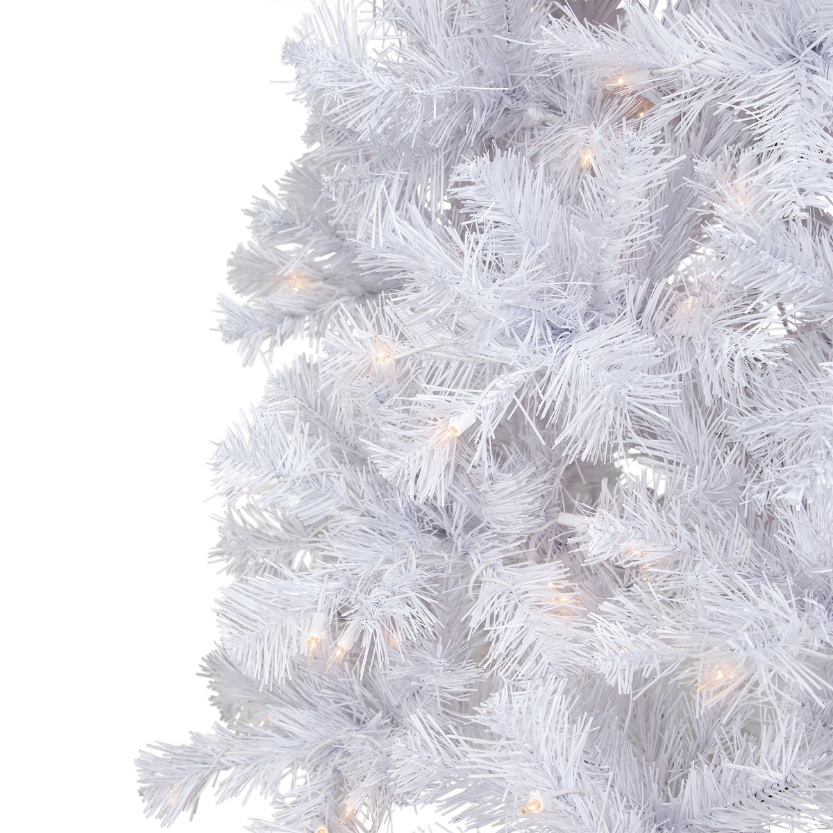 Northlight Pre-Lit Slim White Winston Pine Artificial Christmas Tree - 6.5' - Clear Lights