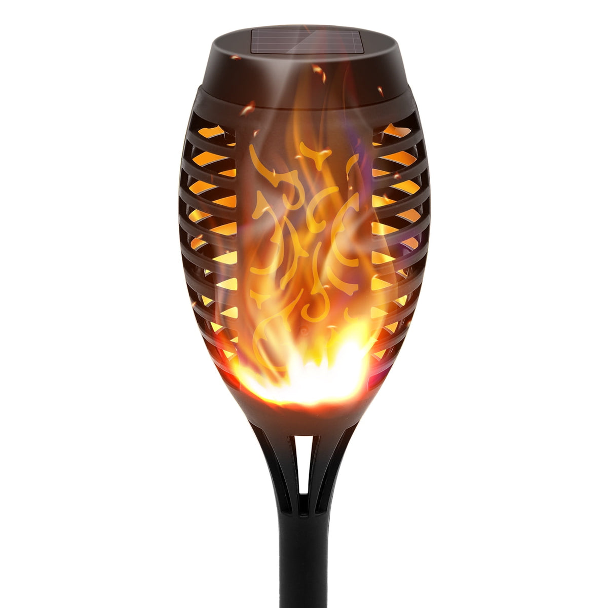 Solar Torch Lights with Flickering Flame, Solar Flickering Lights, 4 Pack Solar Lights Outdoor Waterproof Solar Pathway Lights Landscape Lighting for Garden Lawn Patio Yard Outdoor Decorations