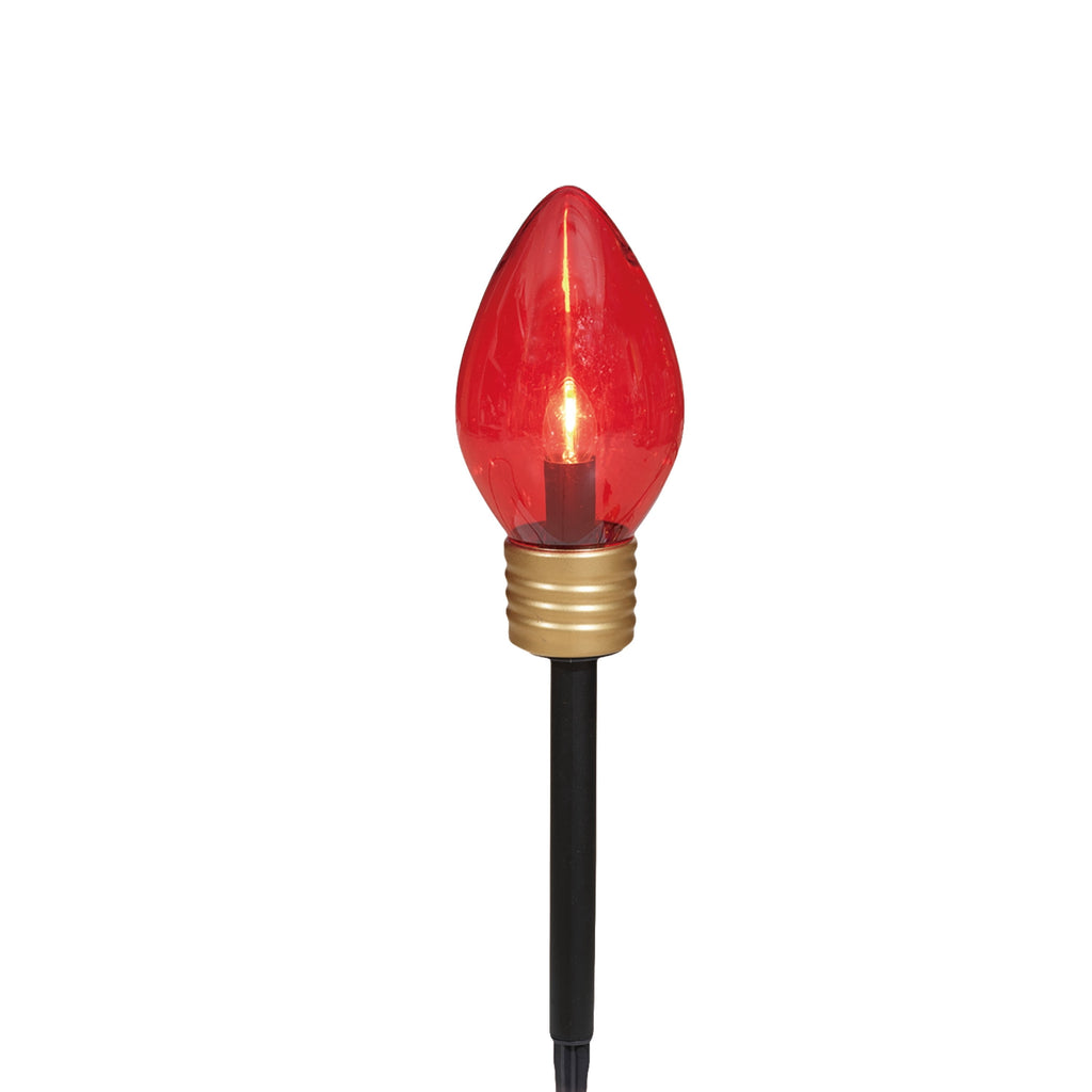 Indoor/Outdoor Jumbo LED C9-Style Christmas Bulb Pathway Lights, Multicolor, Set of 4, by Holiday Time