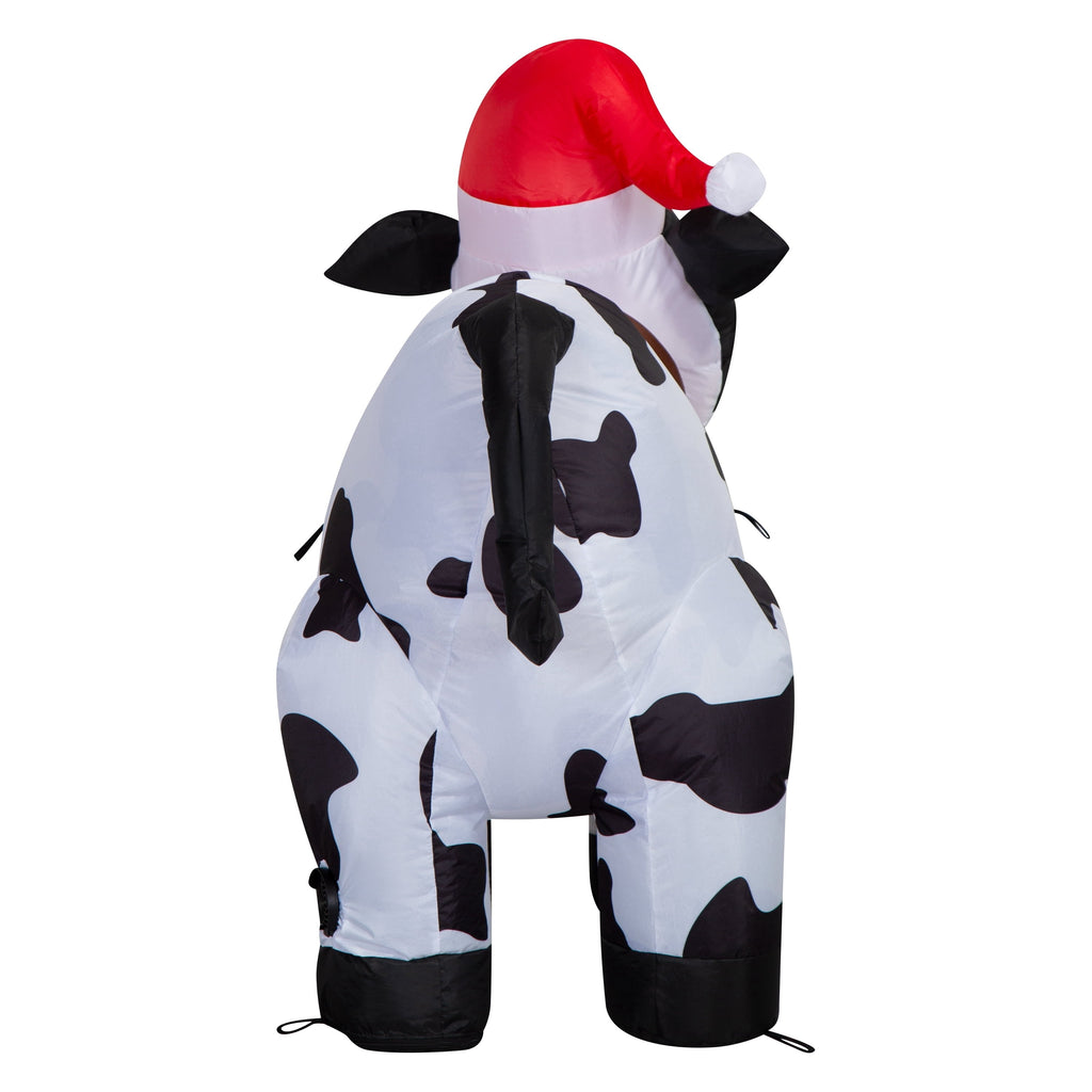 Multicolor Cow Christmas Airblown Yard Inflatable, 3.5', by Holiday Time