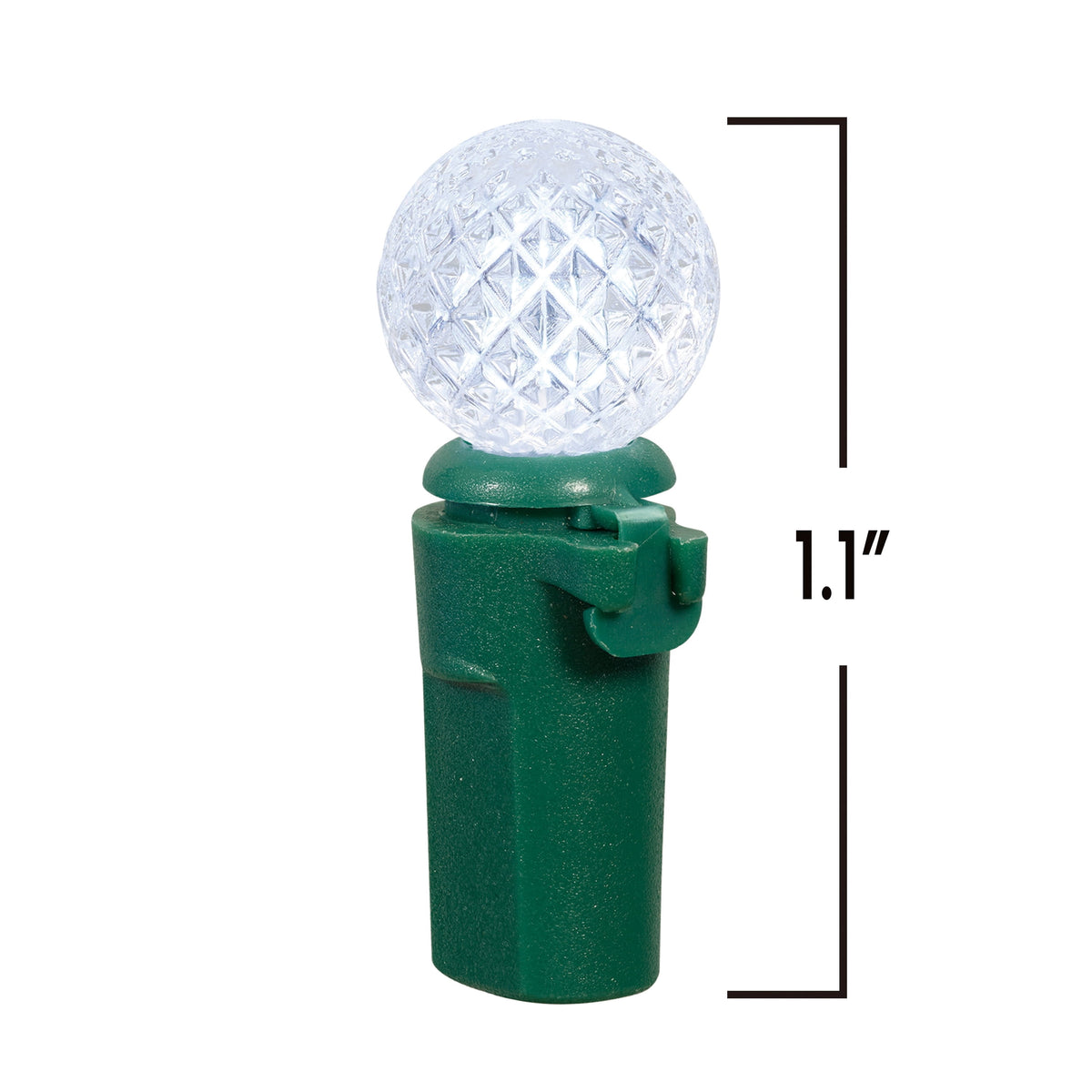 Indoor/Outdoor 50-Count LED 8-Function G12 Christmas String Lights, Warm White, Green Wire, 12.5', by Holiday Time