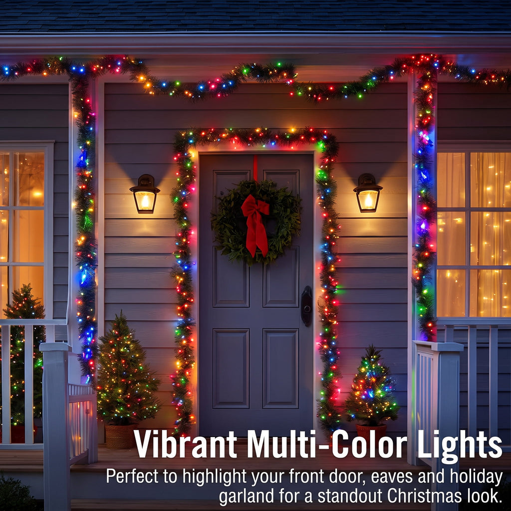 VOLIVO Christmas Lights, 33FT 100 Count Incandescent Waterproof Mini String Lights, Connectable Christmas Decorations for Indoor Outdoor Home Party Garden Yard (Muliticolor)