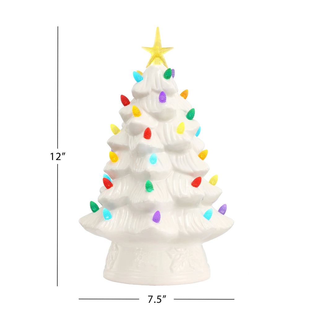 Mr. Christmas 12-Inch Nostalgic Pre-Lit Light Blue Christmas Tree