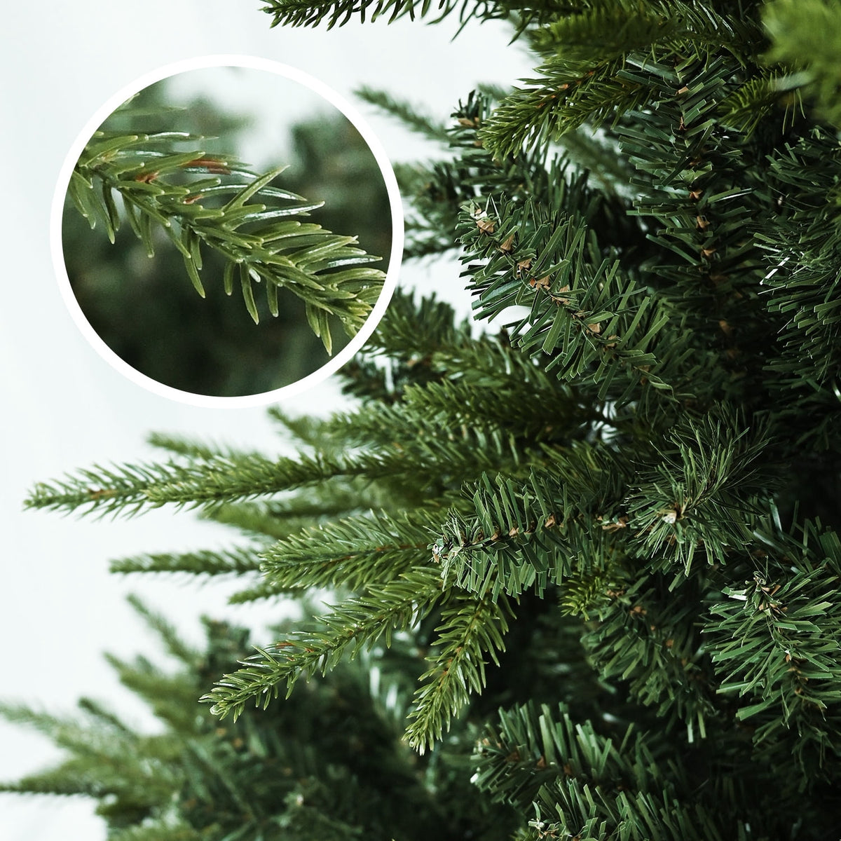 Soilhill Unlit Artificial Full Christmas Tree 6.5FT with 2356 PE PVC Tips, Premium Holiday Xmas Tree with Metal Hinges & Foldable Base for Home Office Party, Green