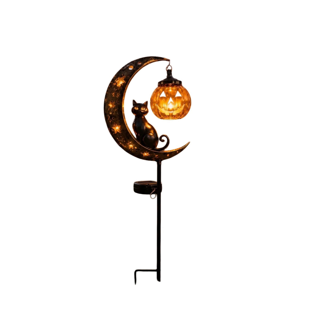 Stijggn Halloween Pumpkin Stake Solar Garden Lights, Waterproof Multi Branch Little Pumpkin Lantern Garden Stake Lights Outdoor Walkway Yard Garden Decoration