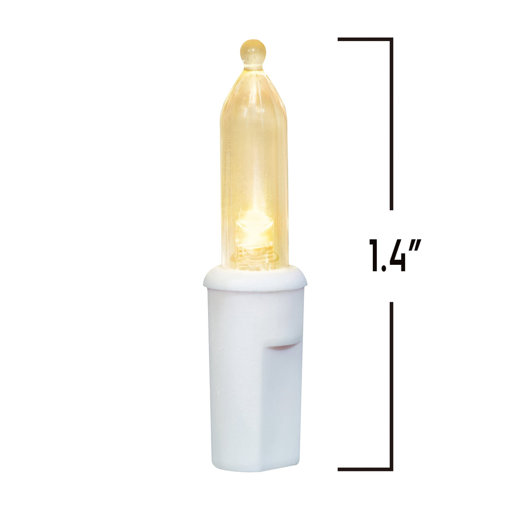 Indoor/Outdoor 100-Count LED Mini Christmas String Lights, Warm White, White Wire, 19.5', by Holiday Time