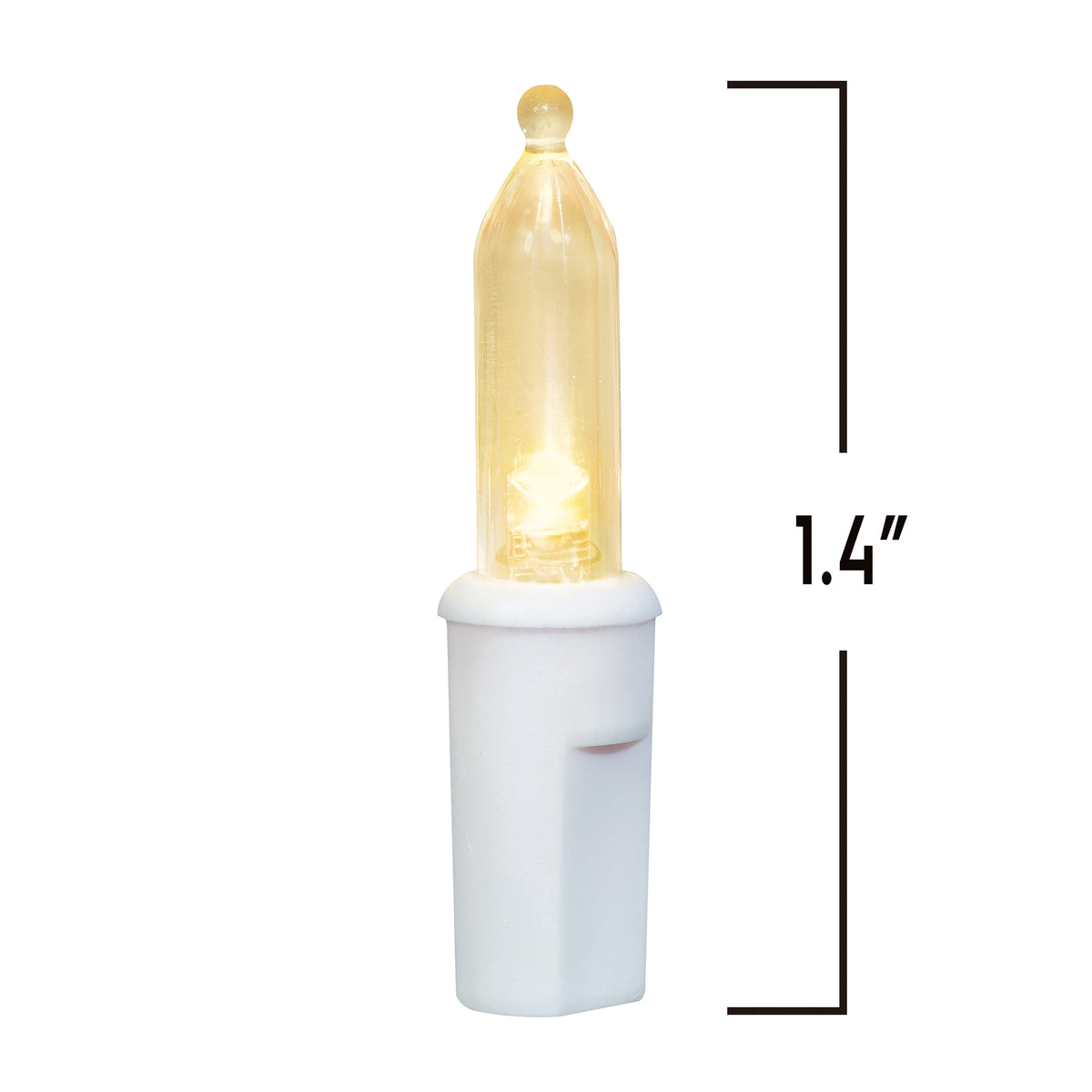 Indoor/Outdoor 100-Count LED Mini Christmas String Lights, Warm White, White Wire, 19.5', by Holiday Time