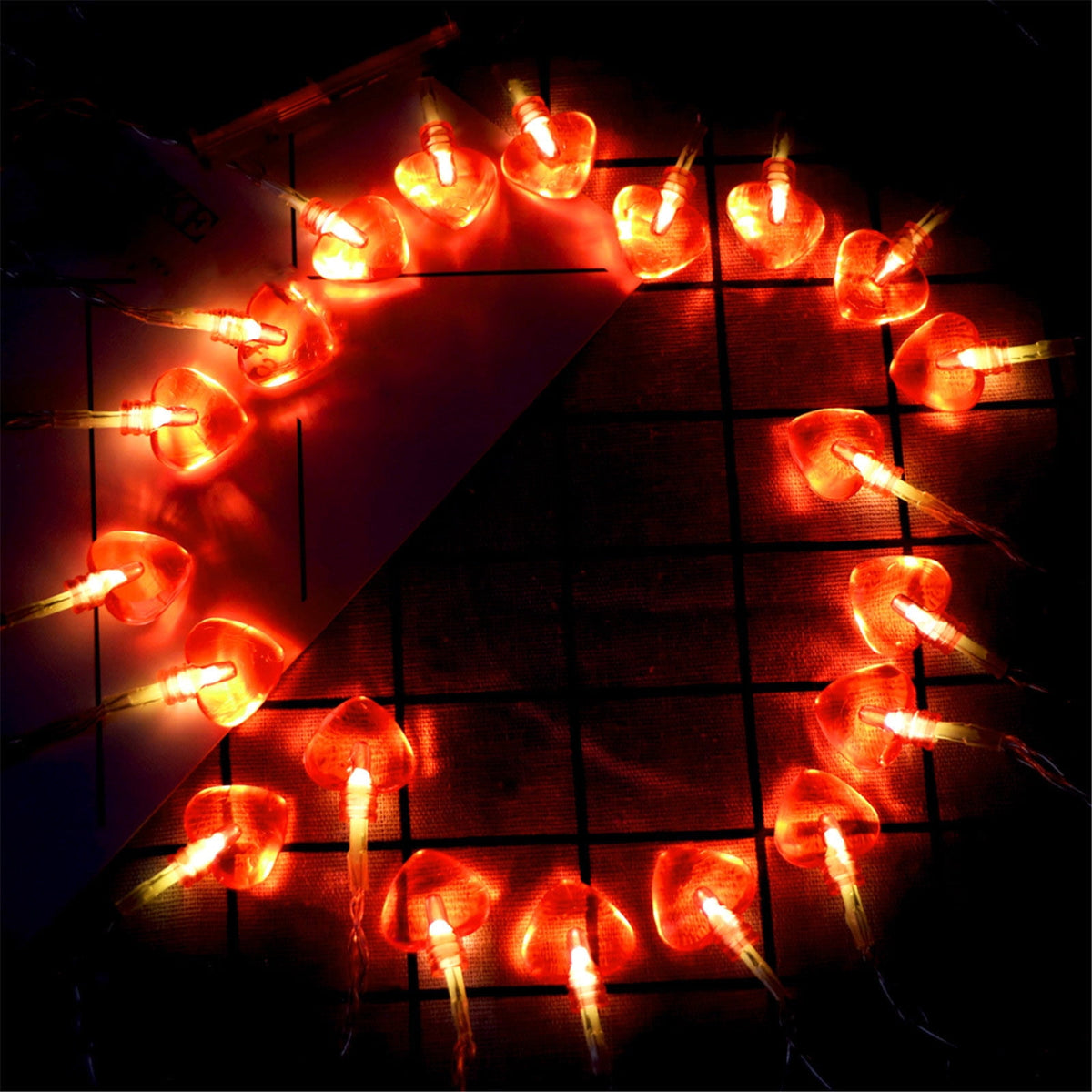 XGFHYJEH 5ft Valentines Day Decorations, Valentines Day Lights, Valentines String Lights, Valentine's Day Decor, Heart String Lights, Battery Operated