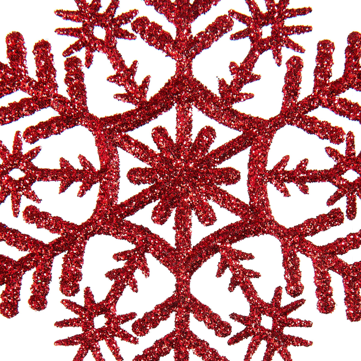 20-Count Pink Glitter Snowflake Christmas Ornaments, 3.9", by Holiday Time