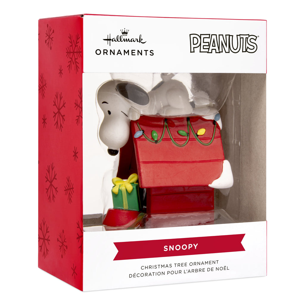 Hallmark Christmas Ornament (Peanuts Snoopy on Holiday Doghouse) , 1 Count