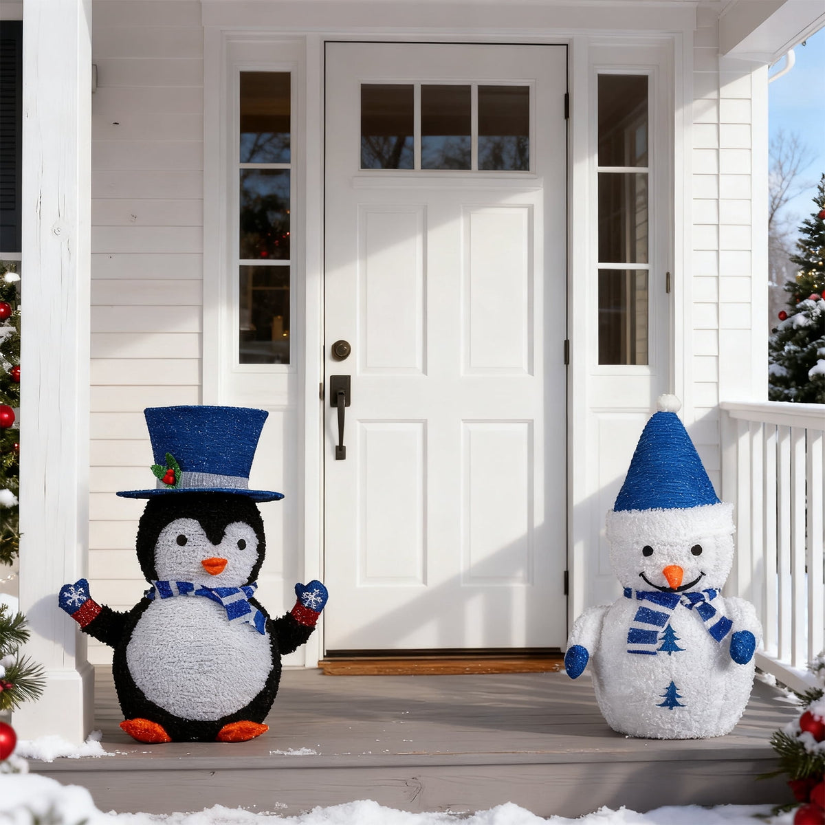 Ktaxon Penguin Christmas Lighted Outdoor Decoration for Holiday Lawn Garden Party