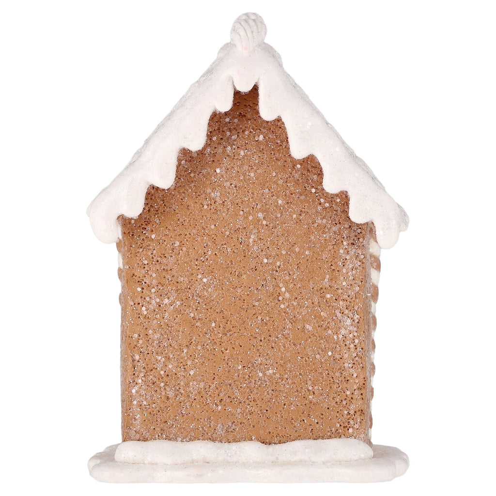 Clay Dough Gingerbread House Christmas Decoration, Brown and White, 5.5", by Holiday Time