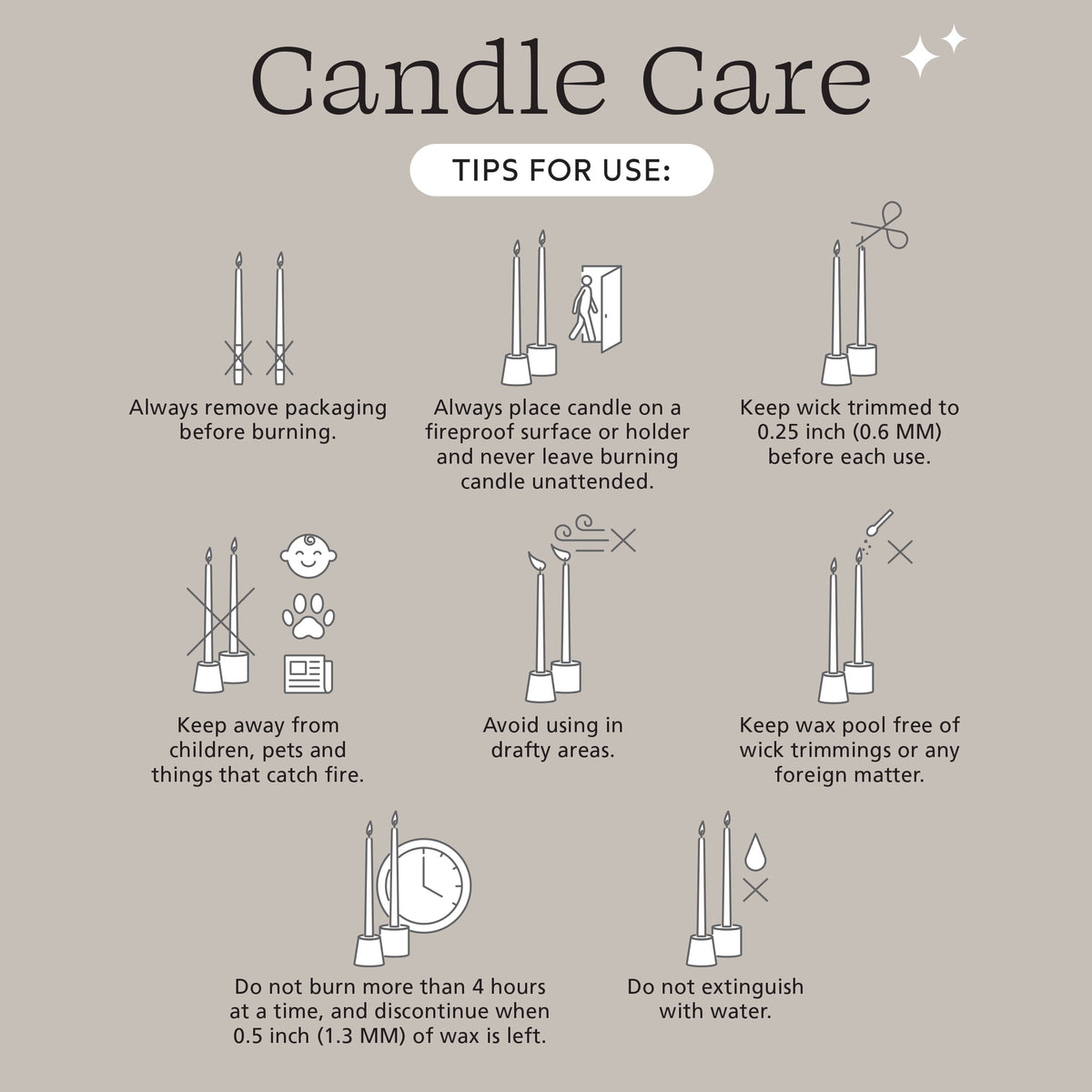 Mainstays Paraffin Wax 10 in Ribbed Taper Candle, Unscented, Red
