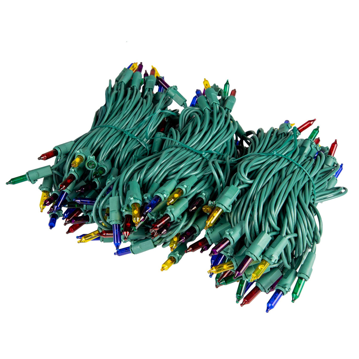 Novelty Lights RetroGlo® Clear LED Multi-Function 46.5ft Chasing Christmas Lights, 140 Bulbs on Green Wire, Vintage Style, 2700K Warm White Core