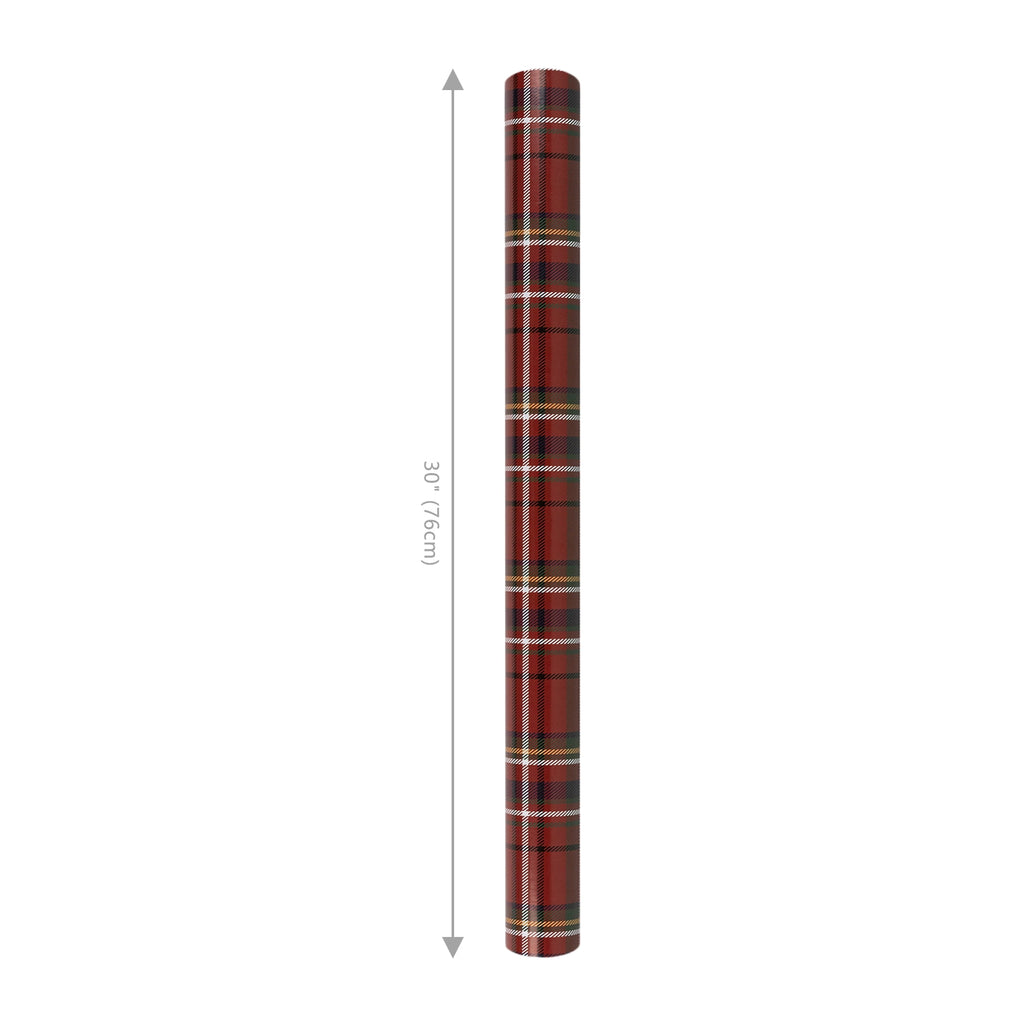 LaRibbons 30" x 33' Christmas Wrapping Paper Jumbo Roll, Traditional Tartan Plaid and Decorated Trees