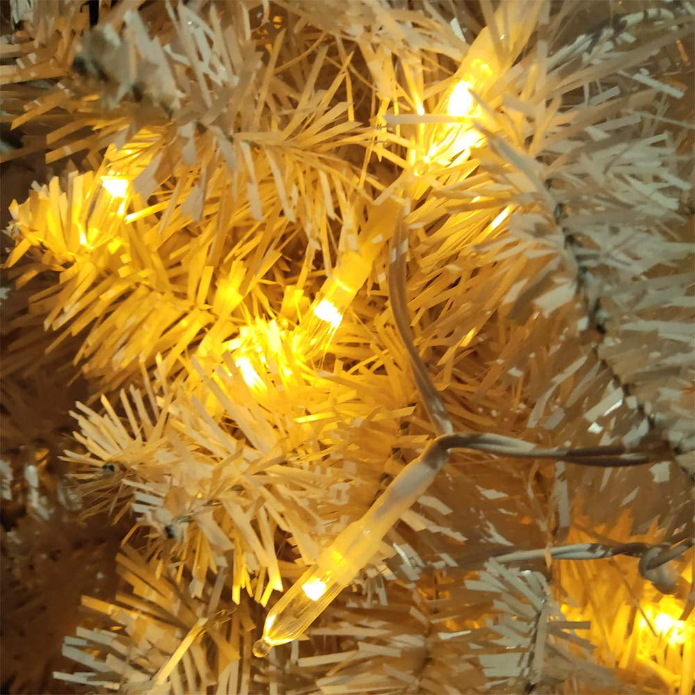 LOENDE Christmas Lights, 34ft 100 LED Outdoor String Light, 3AA Battery Operated String Light for Home Garden Xmas Tree Decor, 2 Pack