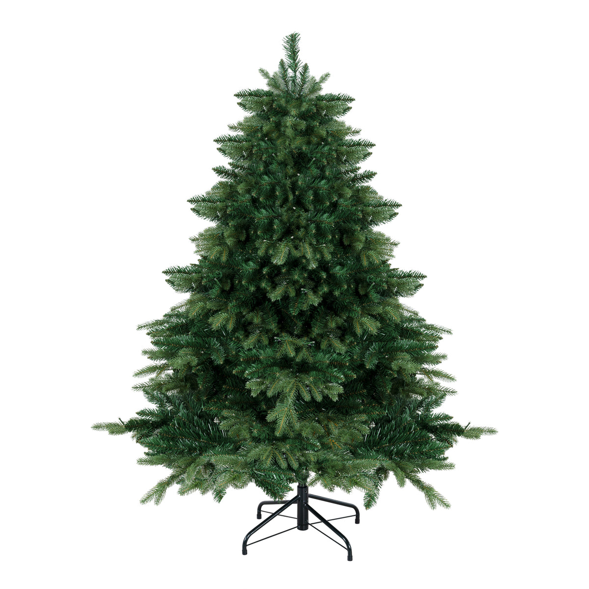Naomi Home 4.5ft Rustic Christmas Tree with Lights, Realistic Classic Christmas Tree Prelit with 1117 Branch Tips, 300 Warm Lights and Metal Stand, Aritificial Christmas Tree