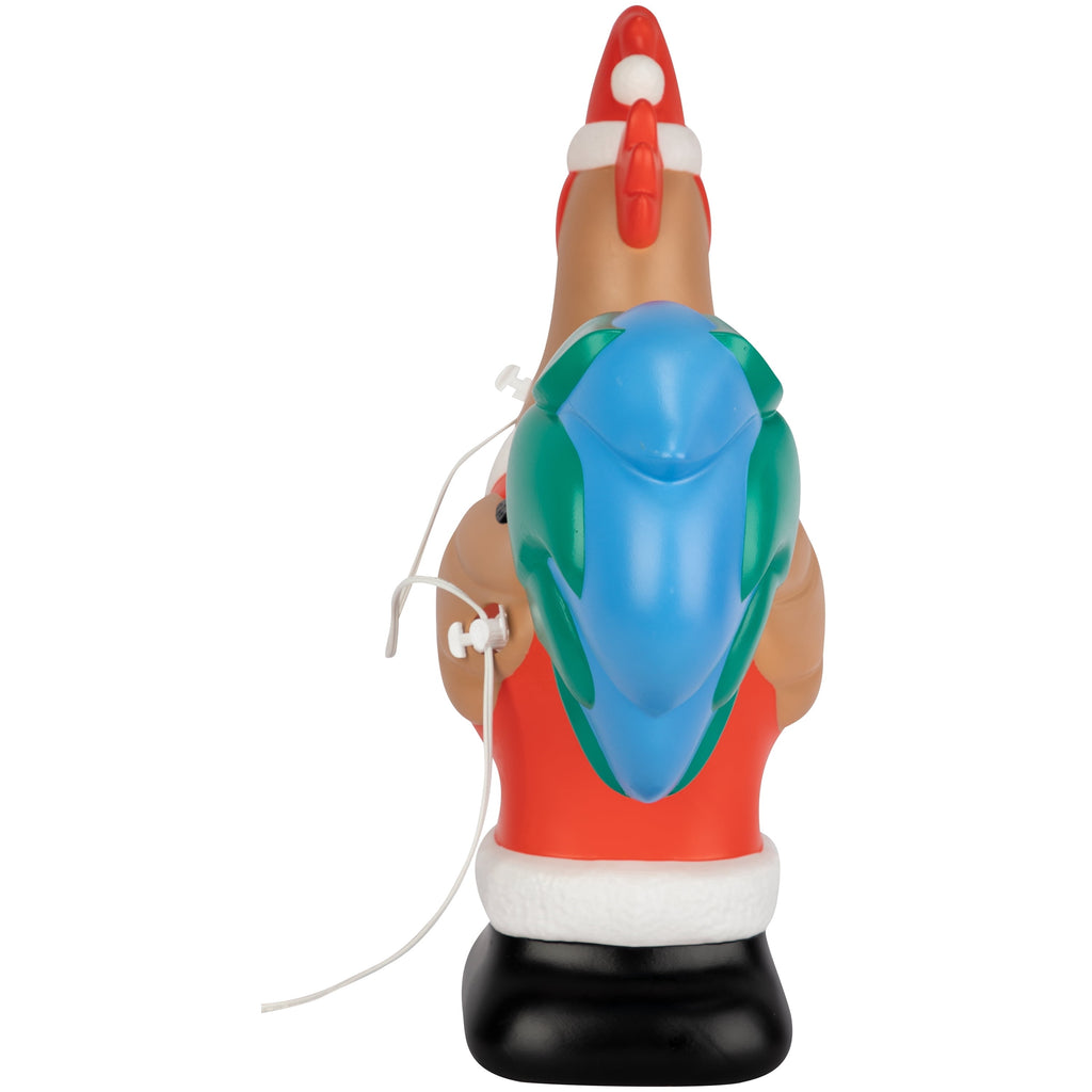 Lighted Blow Mold Rooster Indoor/Outdoor Christmas Decoration, Multicolor, 22.5", by Holiday Time