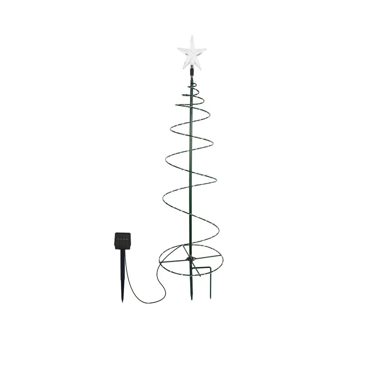 AuroraX Christmas Tree Christmas Decorations DIY 8 Lighting Modes Solar Waterproof Lighted Holiday Yard Stakes Indoor Outdoor Lights Patio Christmas Decorations