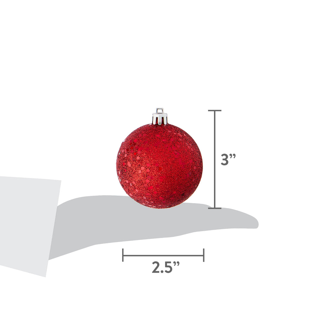 50-Count Multicolor Ball Shatterproof Christmas Ornaments, 3", by Holiday Time