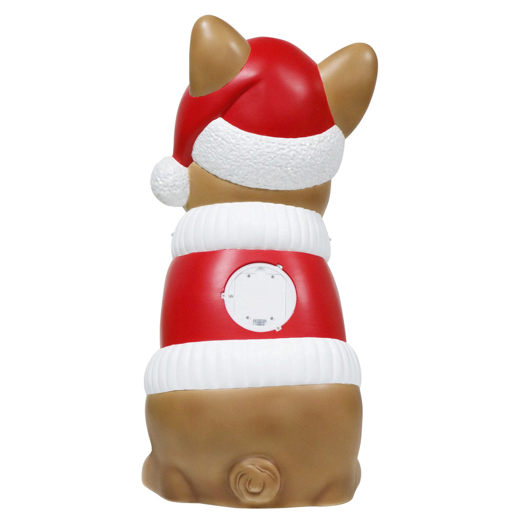 Lighted Blow Mold Pug Indoor/Outdoor Christmas Decoration, Multicolor, 24", by Holiday Time