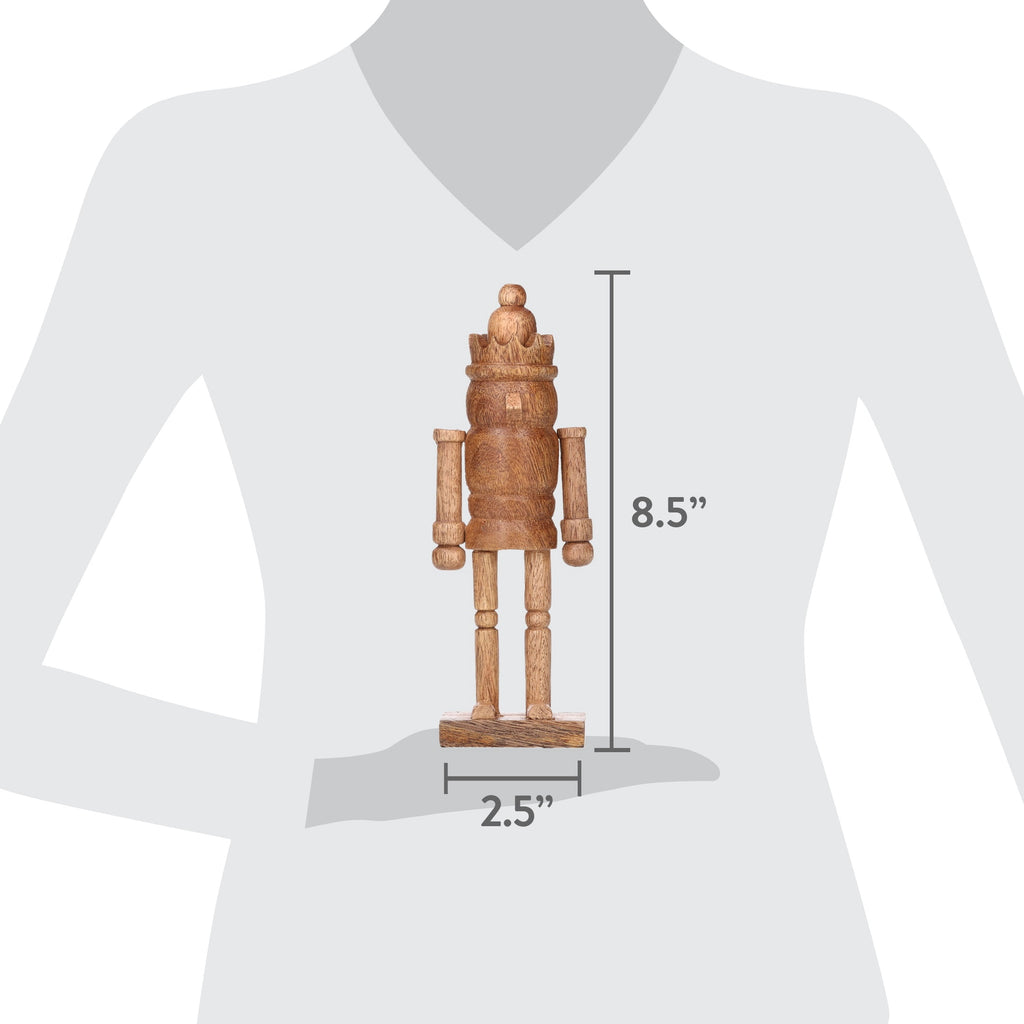 Wood Nutcracker Christmas Decoration, Brown, 8.5", by Holiday Time