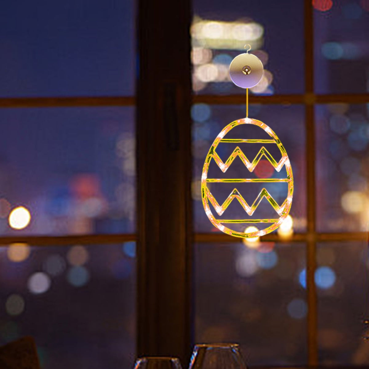 XGFHYJEH Easter Lighted Window Decorations, Easter Egg Lights, Easter Lights, Egg String Lights, Easter Decorations Indoors, Easter Hanging Decoration