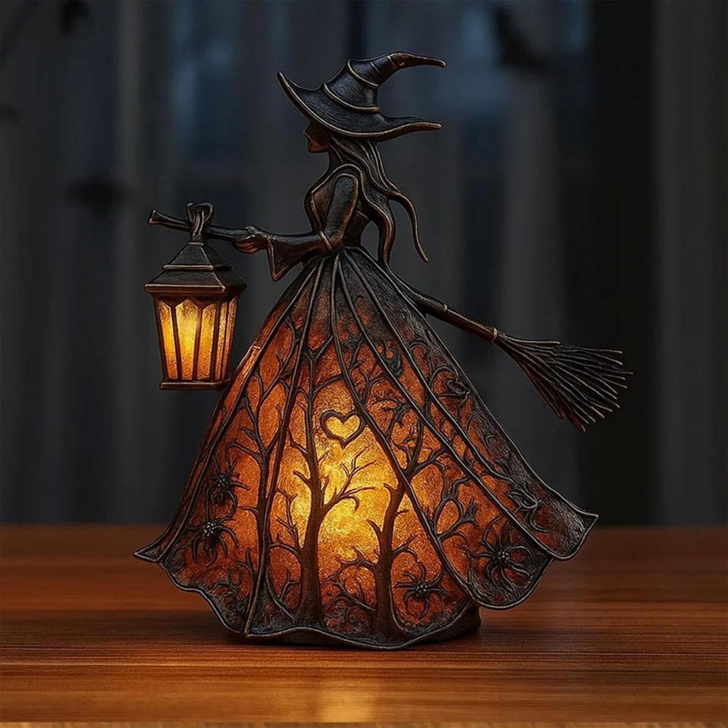 Halloween Witch Hat Lamp,Spooky Decorative Table Lamps,Indoor Holiday Party Atmosphere Lighting for Home,Porch,Tabletop Decor