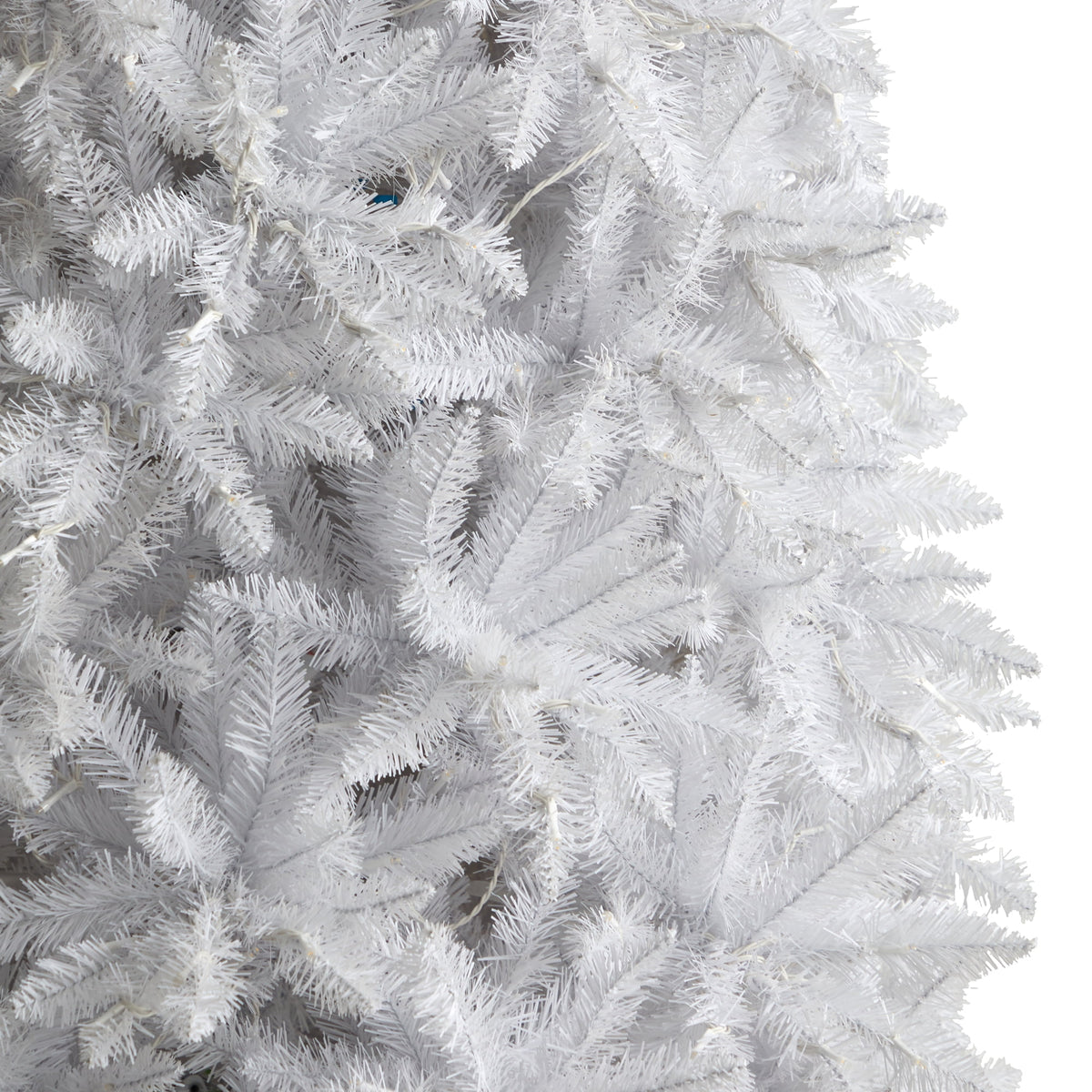Nearly Natural 3' White Slim Artificial Christmas Tree Prelit 50 Warm White LED Lights
