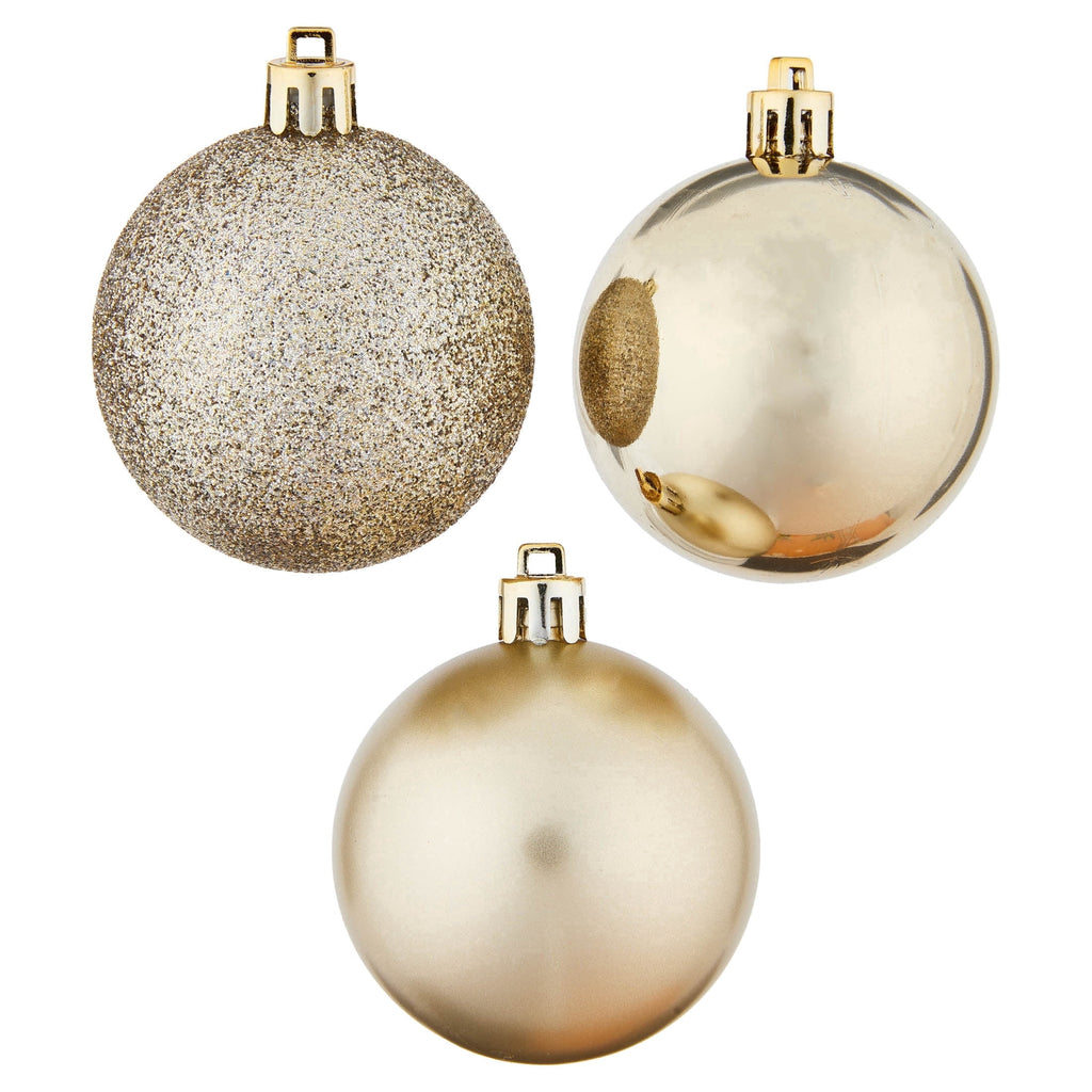 24-Count Red/Green/Gold Ball Shatterproof Christmas Ornaments, 2.8", by Holiday Time