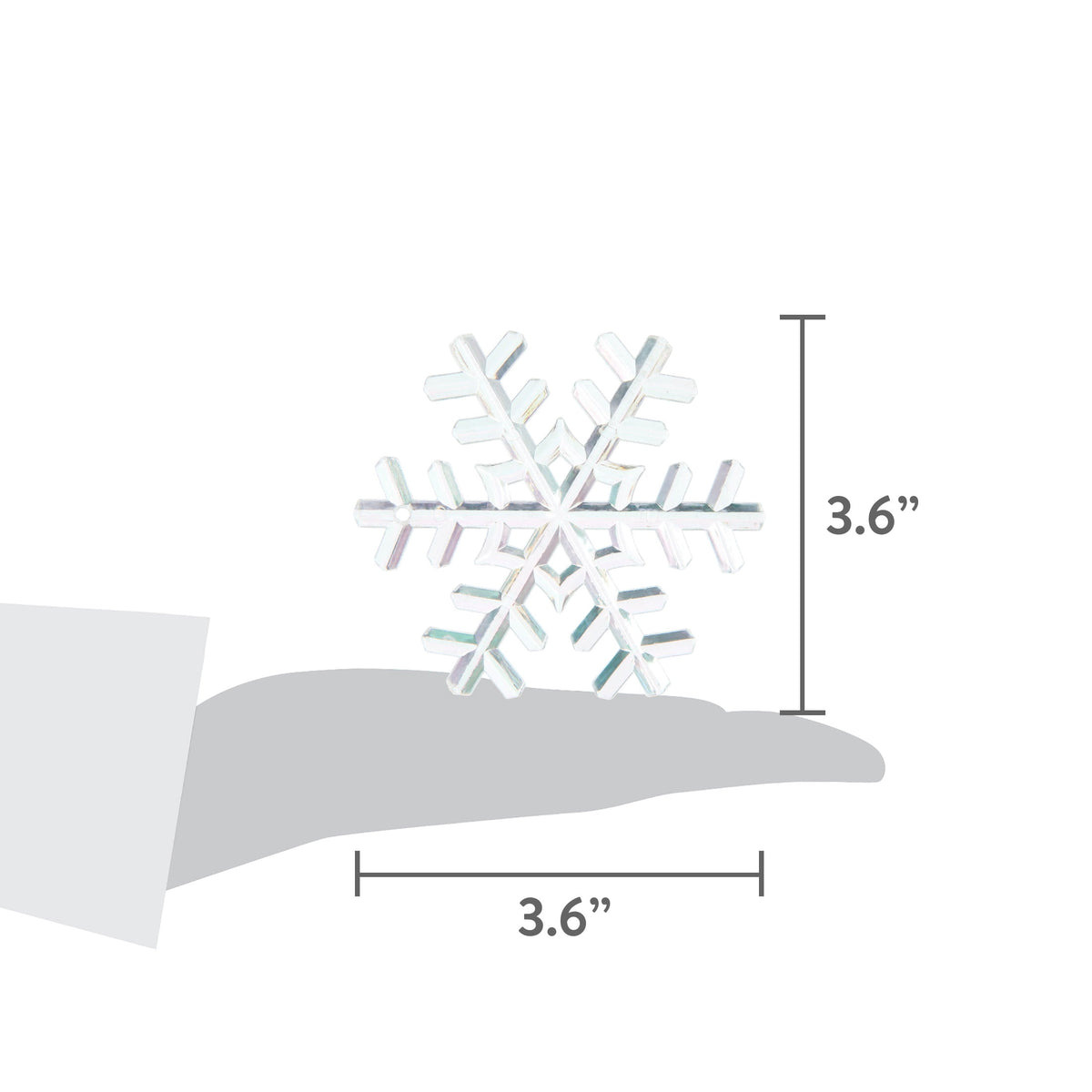 20-Count Pink Glitter Snowflake Christmas Ornaments, 3.9", by Holiday Time