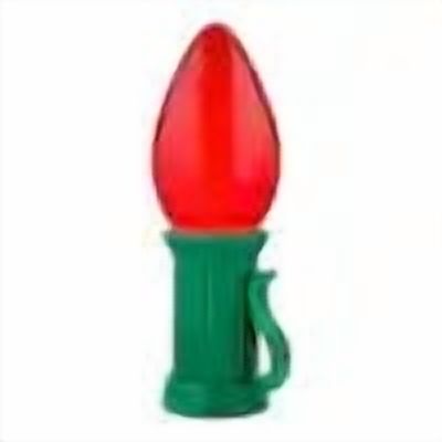 3 ft. Battery Operated LED Jumbo Red Bulb Holiday Yard Decoration