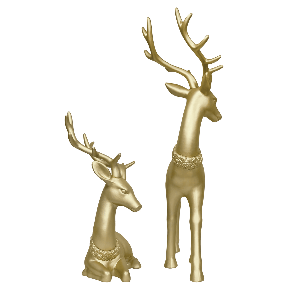 Clearance! Blow Mold Deer Indoor/Outdoor Christmas Decoration, Gold, Set of 2, by Gezoiane