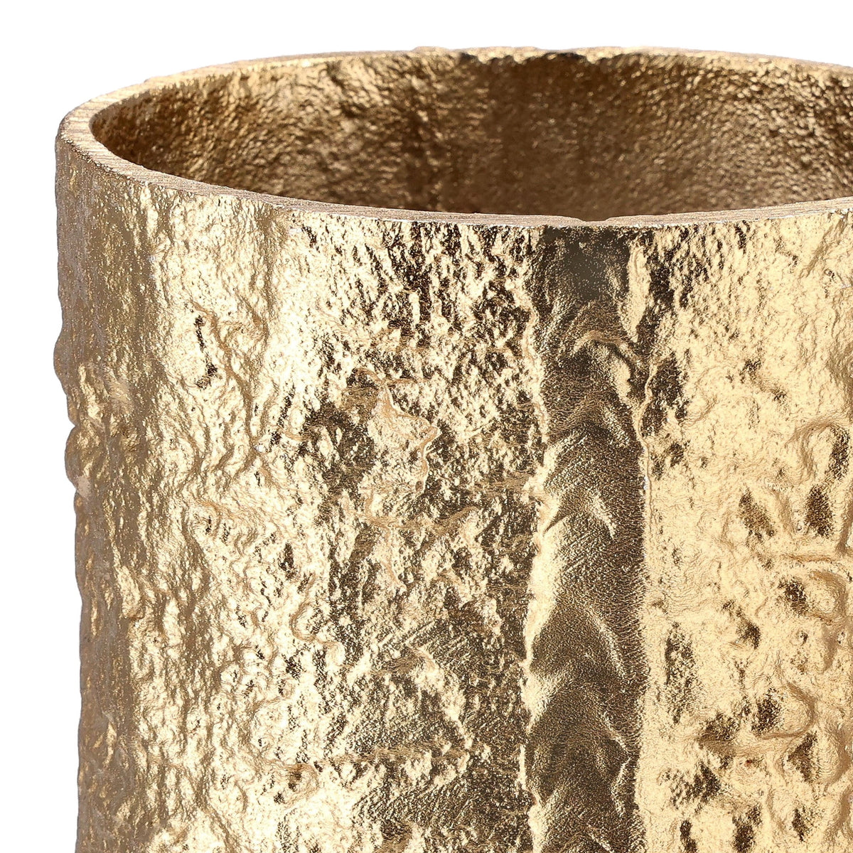 Large Metal Christmas Pillar Candle Holder, Rustic Gold, 5", by Holiday Time