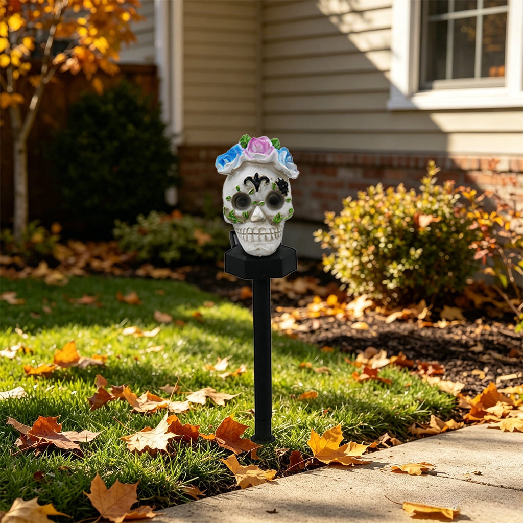 Stijggn Halloween Pumpkin Stake Solar Garden Lights, Waterproof Multi Branch Little Pumpkin Lantern Garden Stake Lights Outdoor Walkway Yard Garden Decoration