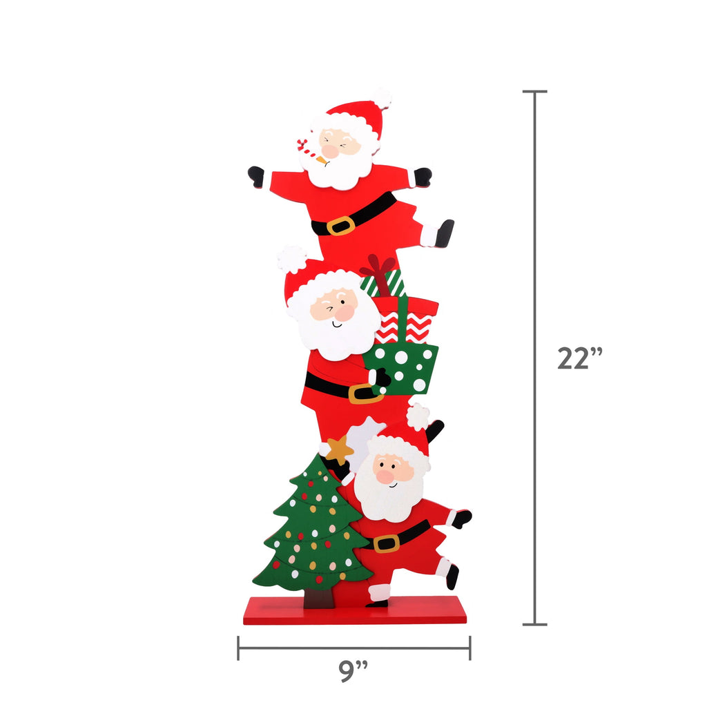 Santa Stack Christmas Porch Greeter, Multicolor, 22", by Holiday Time