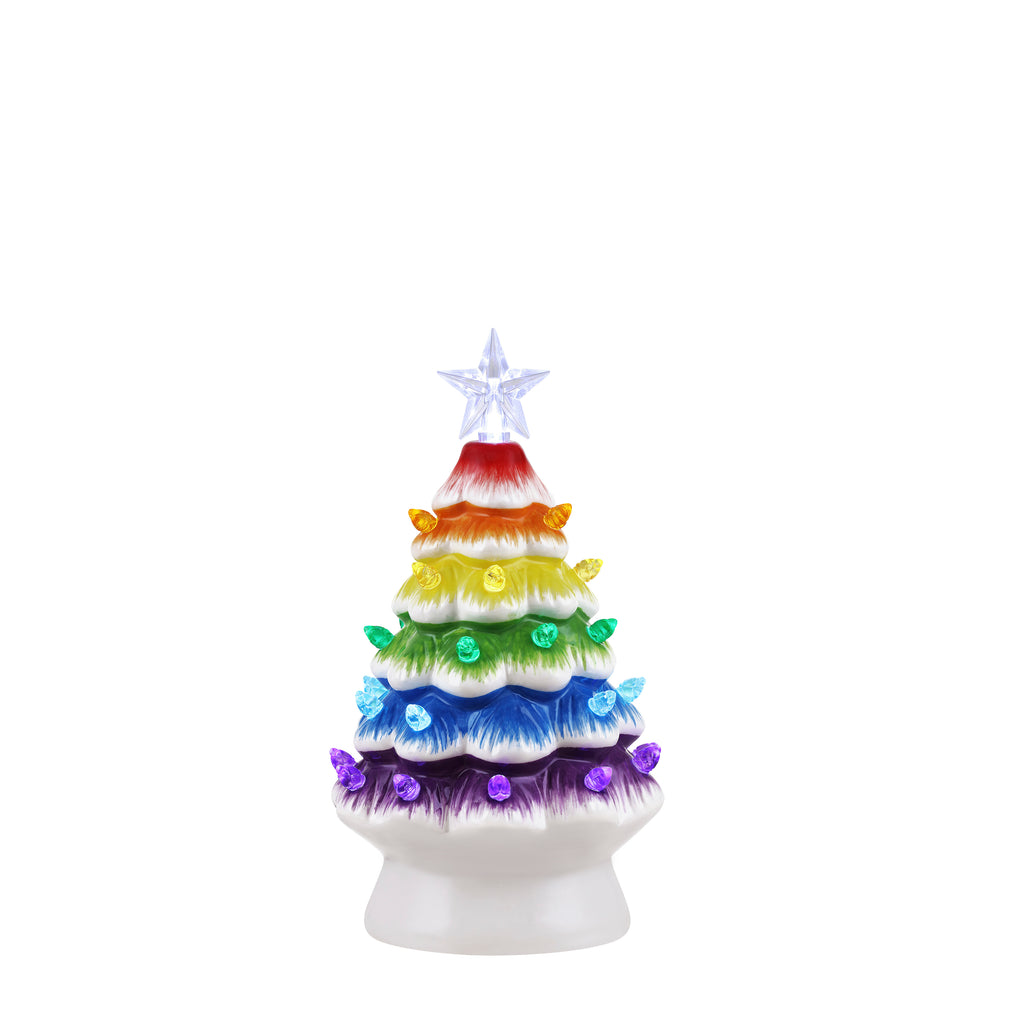 Mr. Christmas 7 in. Nostalgic Ceramic Tree - Rainbow