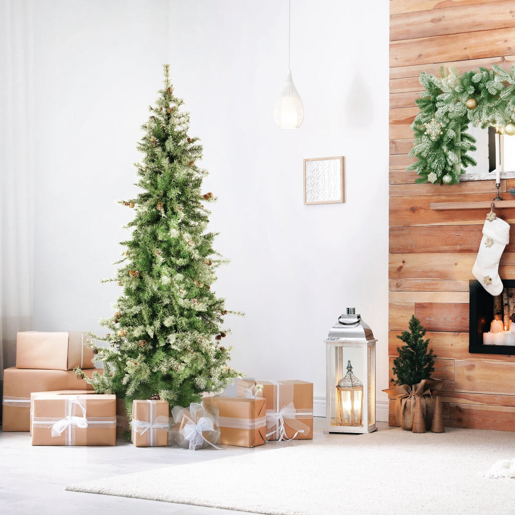 Fraser Hill Farm 9-Ft. Buffalo Fir Slim Artificial Christmas Tree, FFBF090-0SN