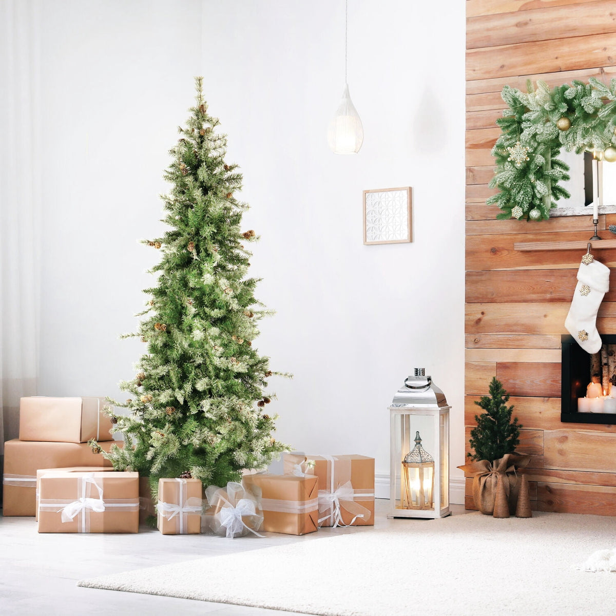 Fraser Hill Farm 9-Ft. Buffalo Fir Slim Artificial Christmas Tree, FFBF090-0SN