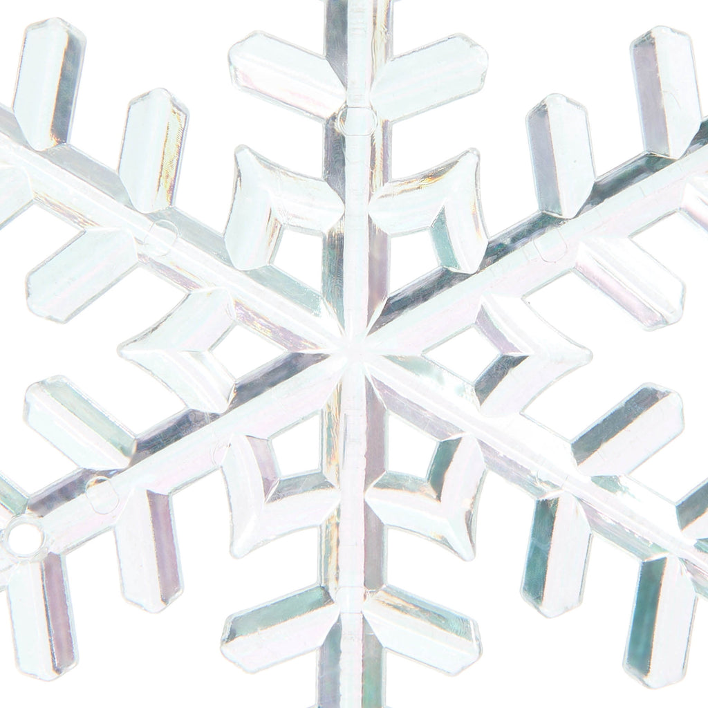 20-Count Pink Glitter Snowflake Christmas Ornaments, 3.9", by Holiday Time