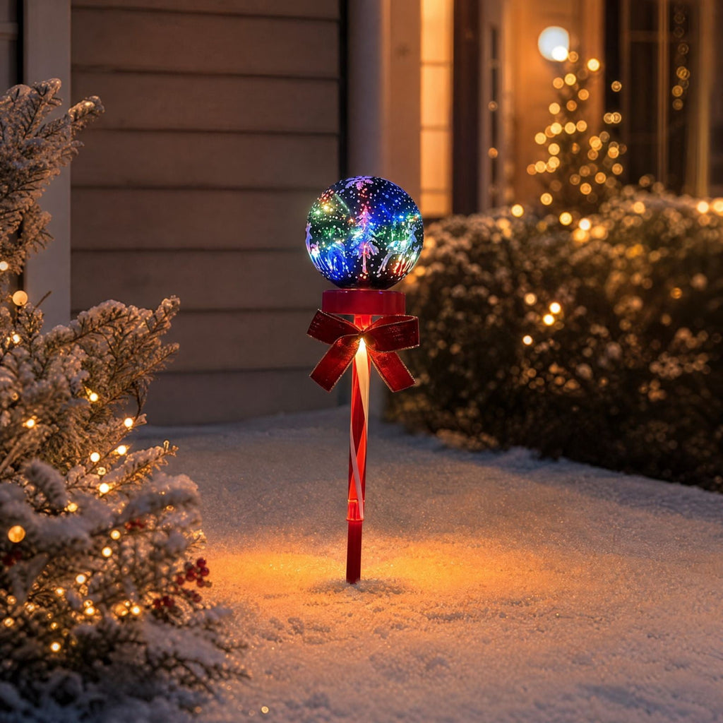 AuroraX Christmas Tree Christmas Decorations DIY 8 Lighting Modes Solar Waterproof Lighted Holiday Yard Stakes Indoor Outdoor Lights Patio Christmas Decorations