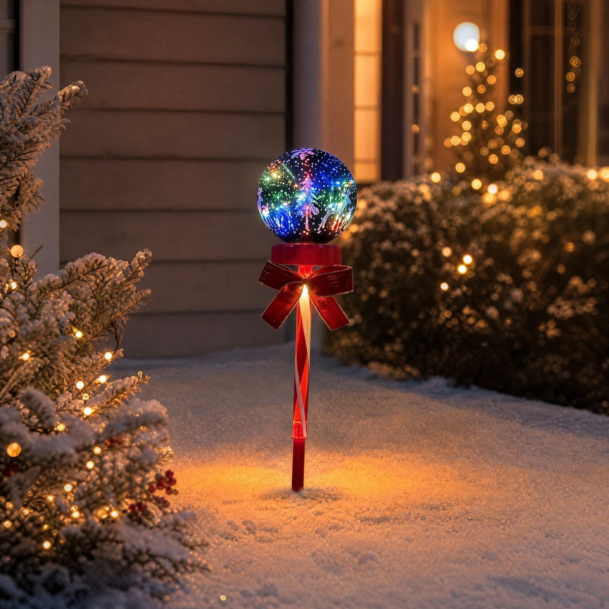AuroraX Christmas Tree Christmas Decorations DIY 8 Lighting Modes Solar Waterproof Lighted Holiday Yard Stakes Indoor Outdoor Lights Patio Christmas Decorations