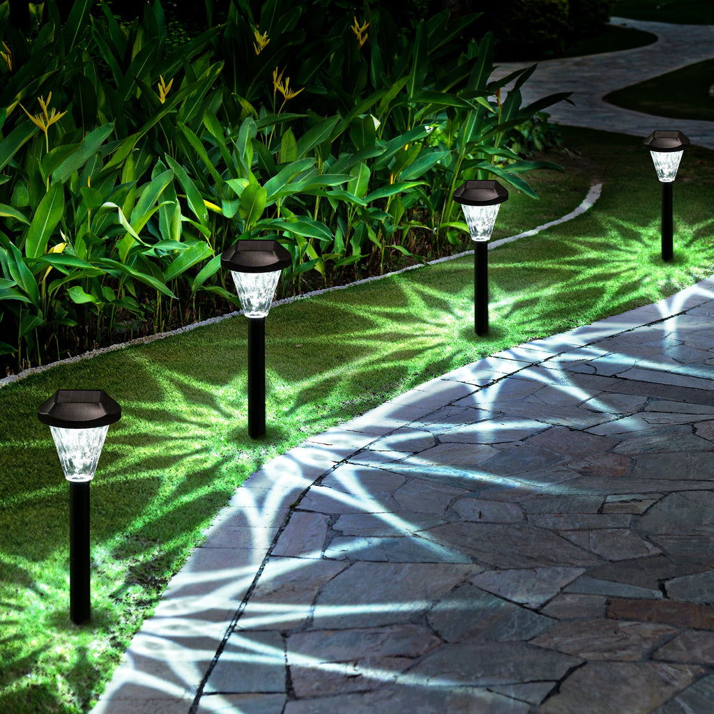 Gigalumi Solar Landscape Lights Contemporary Waterproof Cold White 10-Pack